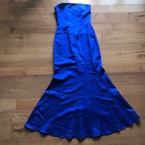 Blue mermaid long special occasion dress
